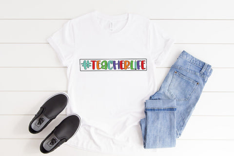 Teacher Sublimation Design - Teacher Life PNG Sublimation CraftLabSVG 