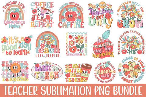 Teacher Sublimation Png Bundle Sublimation Rupkotha 
