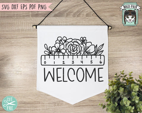 Teacher SVG, Back to School SVG, Teacher Gift SVG, Teacher Shirt svg, Floral Ruler svg, Flower Ruler svg, Teacher Life svg, School Supplies svg SVG Wild Pilot 