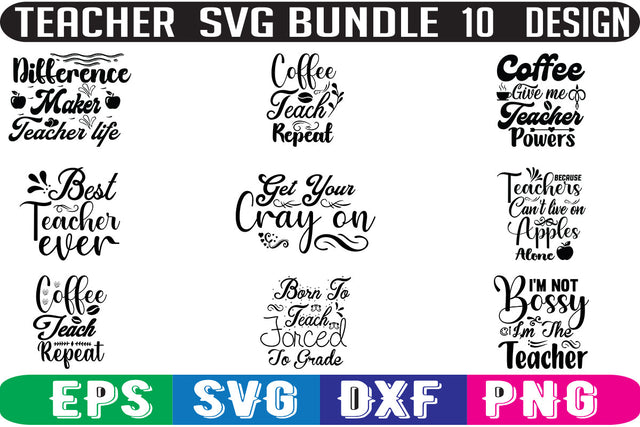 Teacher SVG bundle 10 design SVG Nurstore 