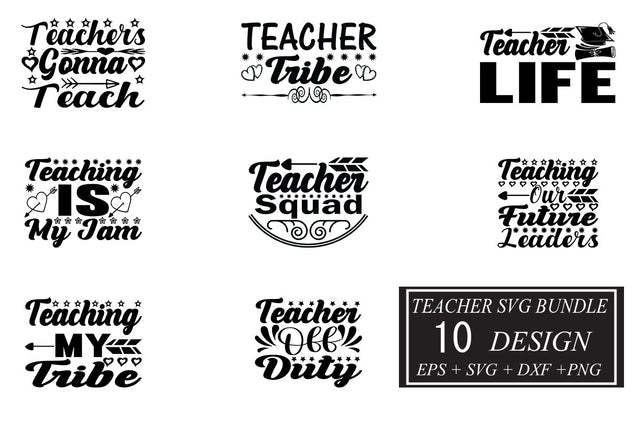 Teacher svg bundle 10 design SVG svgteam 
