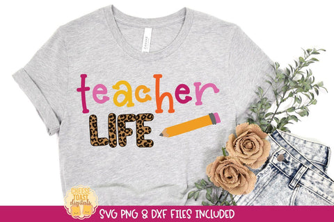 Teacher SVG Bundle | 10 Leopard Print Designs SVG Cheese Toast Digitals 