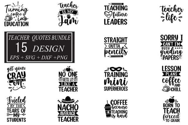 Teacher SVG bundle 15 design SVG svgteam 