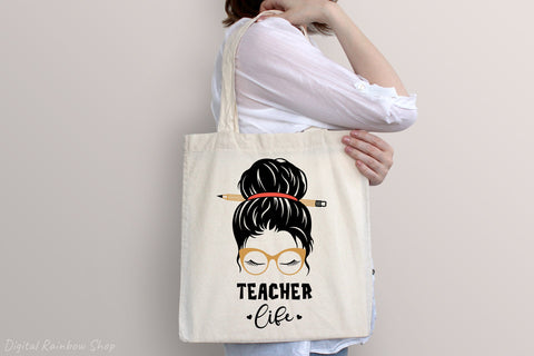 Teacher svg bundle, back to school svg bundle, teacher life SVG Digital Rainbow Shop 