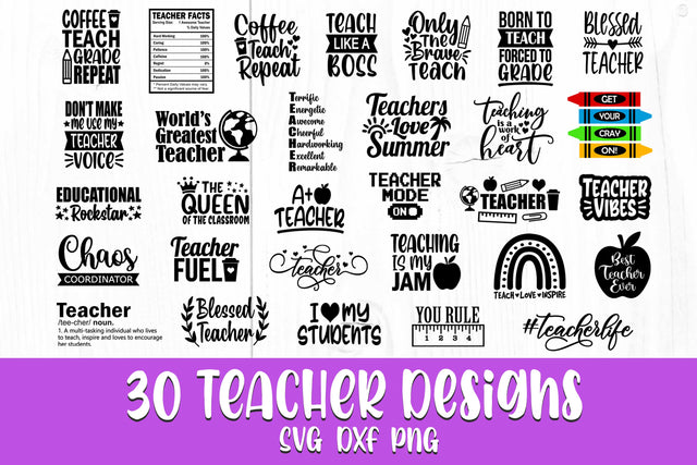 Teacher Svg Bundle, Back To School Svg, Teacher Quotes Svg SVG Litke Designs 