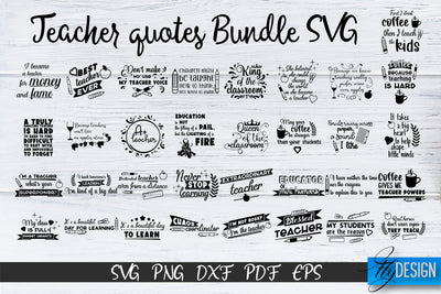 Teacher Svg Bundle. Back to school SVG. Teacher quotes vol.2 SVG Fly Design 