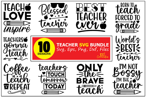 Teacher svg bundle SVG buydesign 