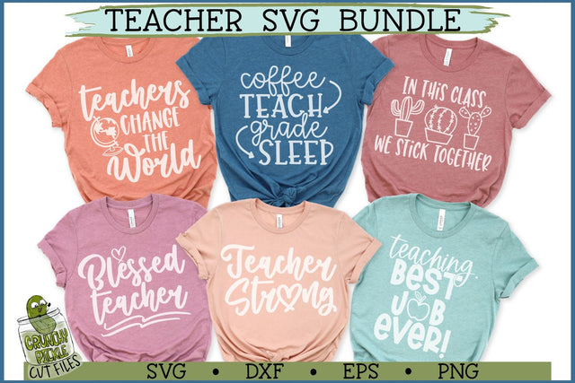 Teacher SVG Bundle SVG Crunchy Pickle 