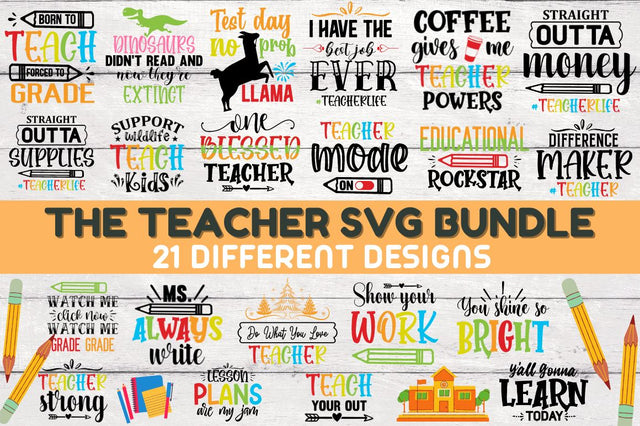 Teacher SVG Bundle SVG Designangry 