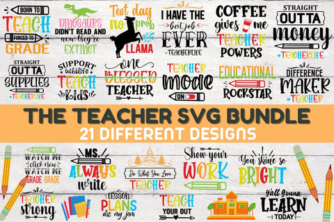 Teacher SVG Bundle SVG Designangry 
