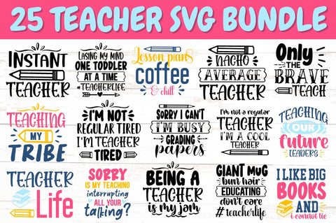 Teacher SVG Bundle SVG Designangry 