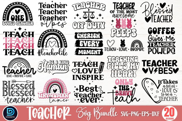 Teacher SVG Bundle SVG DESIGNISTIC 