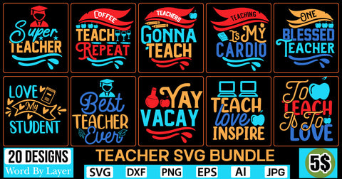 Teacher Svg Bundle SVG DesignPlante 503 