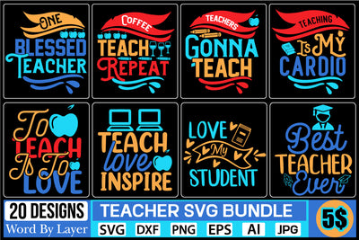 Teacher Svg Bundle SVG DesignPlante 503 