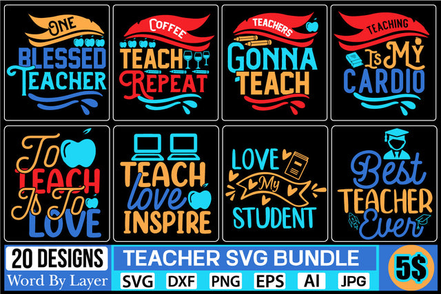 Teacher Svg Bundle SVG DesignPlante 503 