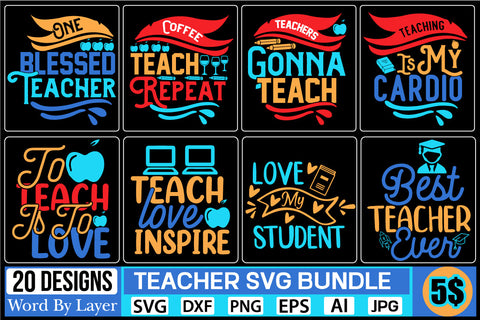 Teacher Svg Bundle SVG DesignPlante 503 
