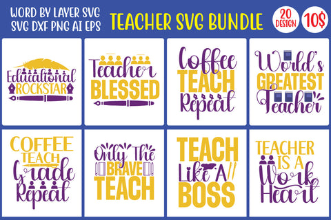 Teacher SVG Bundle SVG MStudio 