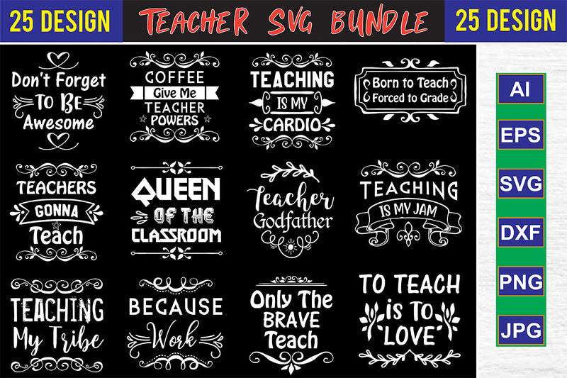 Teacher SVG Bundle - So Fontsy