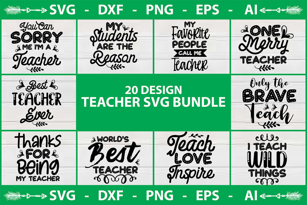 Teacher SVG Bundle - So Fontsy