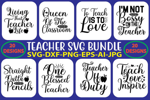 Teacher SVG Bundle SVG Syaman 
