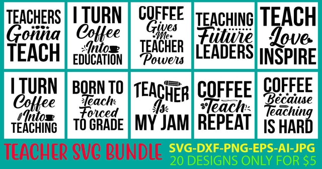 Teacher SVG Bundle SVG Syaman 