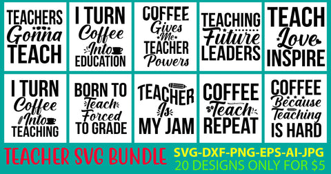 Teacher SVG Bundle SVG Syaman 