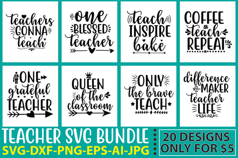 Teacher SVG Bundle SVG Syaman 