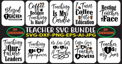 Teacher SVG Bundle SVG Syaman 