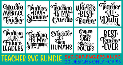 Teacher Svg Bundle SVG Syaman 