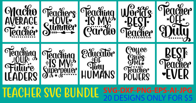 Teacher Svg Bundle SVG Syaman 