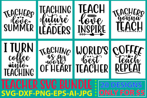 Teacher SVG Bundle SVG Syaman 