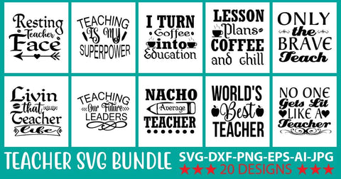 Teacher SVG Bundle SVG Syaman 