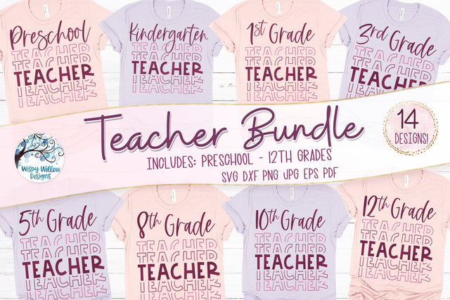 Teacher SVG Bundle SVG Wispy Willow Designs 