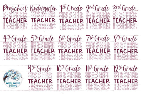 Teacher SVG Bundle SVG Wispy Willow Designs 