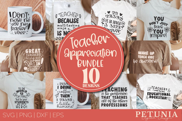Teacher SVG Bundle | Teacher Appreciation SVG SVG Petunia Digital Design 