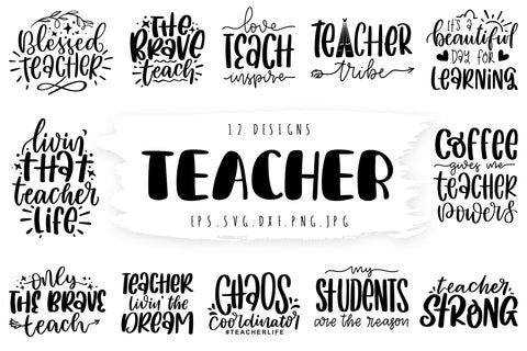 Teacher SVG Bundle Teacher Gift Quote SVG dapiyupi store 