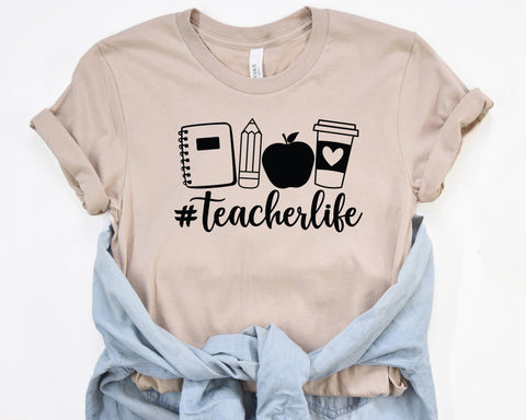 Teacher SVG Bundle - Teacher Life SVG, Teacher PNG, Teacher Quotes SVG, Teacher Sublimation, School SVG, Teacher Shirt SVG, Teacher Gift SVG, Teacher PNG SVG GraphicsTreasures 