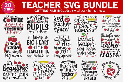 Teacher Svg Bundle, Teacher Quote Svg, Back to School Svg, Teacher Appreciation Svg, Teacher Svg, School Svg, Teacher Life Svg SVG md faruk hossain 