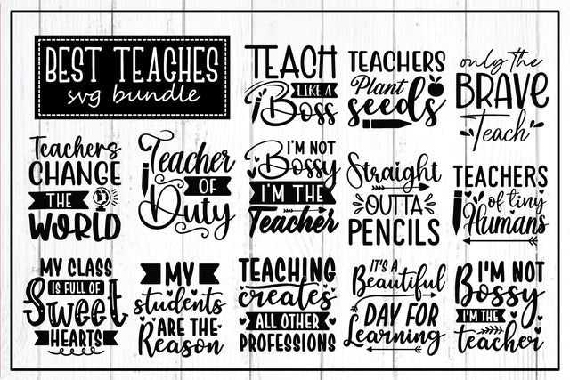 Teacher SVG Bundle, Teacher SVG, School SVG, Teach Svg, Back to School svg, Teacher Gift svg, Teacher Shirt svg, Cut Files for Cricut SVG designstore 