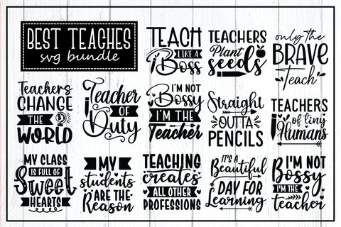 Teacher SVG Bundle, Teacher SVG, School SVG, Teach Svg, Back to School svg, Teacher Gift svg, Teacher Shirt svg, Cut Files for Cricut SVG designstore 