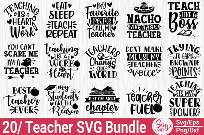 Teacher Svg Bundle, Teacher Svg, Teacher Appreciation Svg, Funny Svg, School, Teacher, Shirt Svg, Last Day of School, Cut Files, Svg,Png,Dxf SVG Svgcraft 