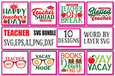 TEACHER SVG BUNDLE Vol. 1 SVG Craftlabsvg24 