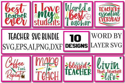 Teacher SVG Bundle Vol. 11 SVG Craftlabsvg24 