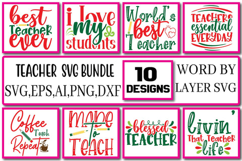 Teacher SVG Bundle Vol. 11 SVG Craftlabsvg24 