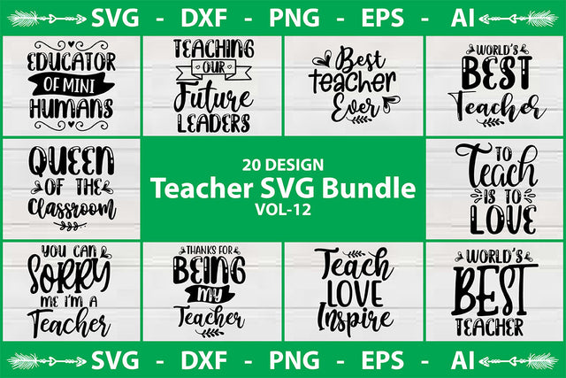 Teacher SVG Bundle vol-12 SVG shah alam 