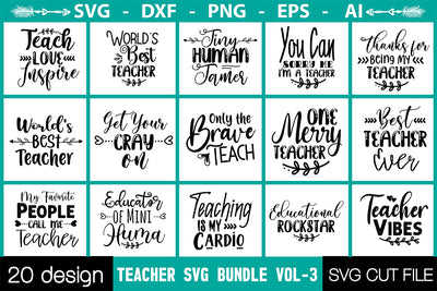 Teacher SVG Bundle vol-3 SVG Nbd161 