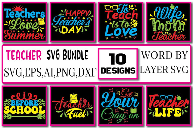 Teacher SVG Bundle Vol. 4 SVG Craftlabsvg24 