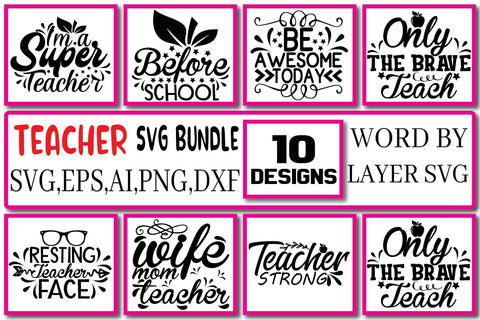 Teacher SVG Bundle Vol. 5 SVG Craftlabsvg24 