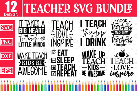Teacher Svg Bundle.Teacher Quote Svg, Teacher Svg, SVG Designangry 