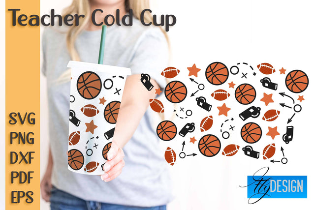 Teacher SVG Cold Cup | Teacher Wrap SVG | Cold cup Wrap SVG SVG Fly Design 